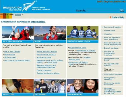 2004年的新西兰移民局网站
