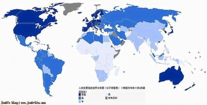 澳大利亚,美国,加拿大,新西兰人类发展指数排名